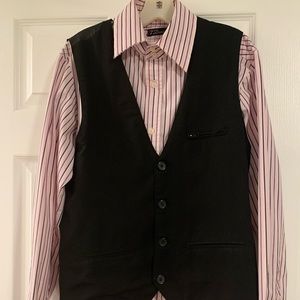2 piece man’s dress shirt and vest